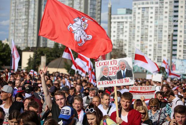 Opposition demonstration to protest against presidential election results in Minsk