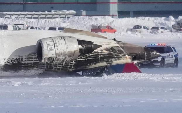 Delta Air Lines plane crash at Toronto Pearson International Airport in Mississauga