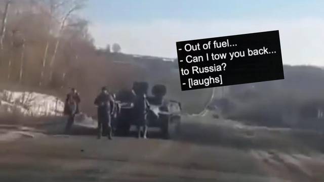 VIDEO Ruskom tenku nestalo je goriva, hrabri Ukrajinac ispalio: Dečki, da vas odbacim u Rusiju?