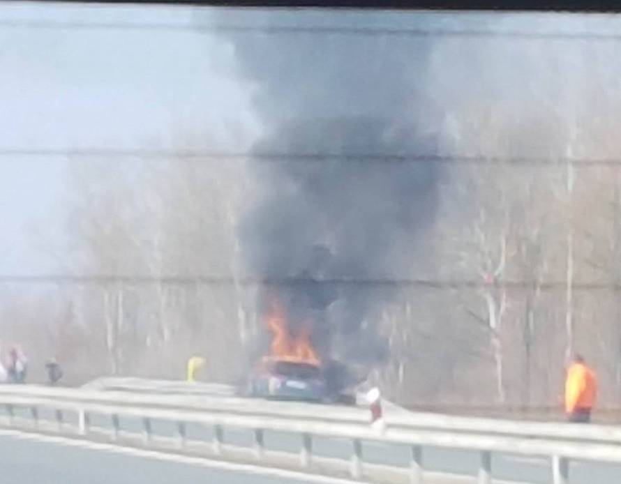 Buktinja na A3 kod Novske: Citroen je u potpunosti izgorio