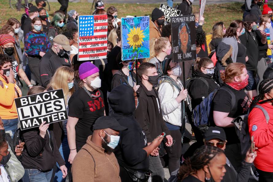 Rally to mark one year since Breonna Taylor was shot and killed by police, in Louisville