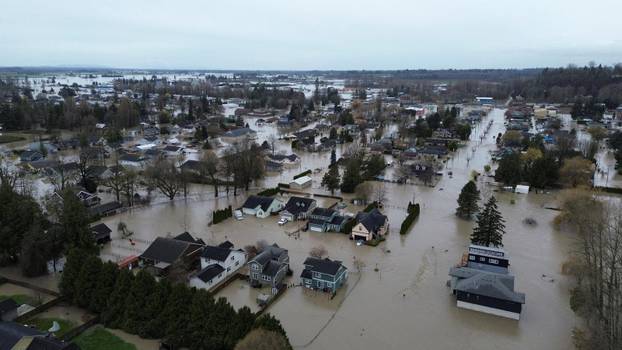 Floodwaters trigger evacuations and highway closures in British Columbia’s Fraser Valley