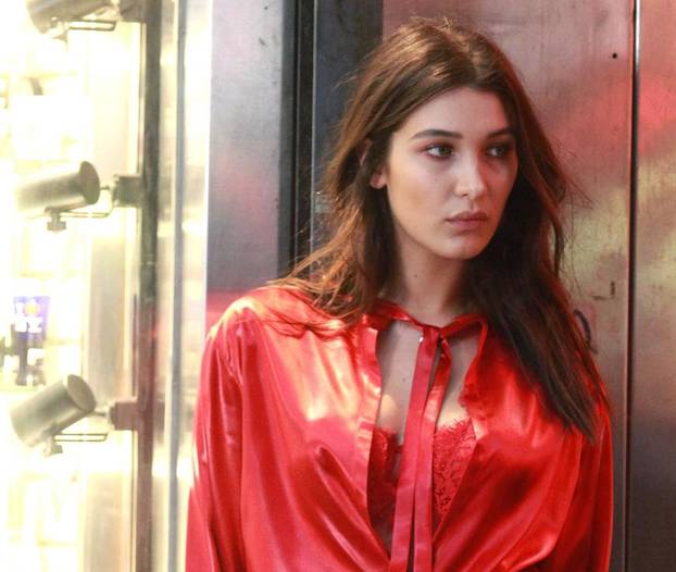 Bella Hadid seen on the sets of a photo shoot in Midtown Manhattan, NYC