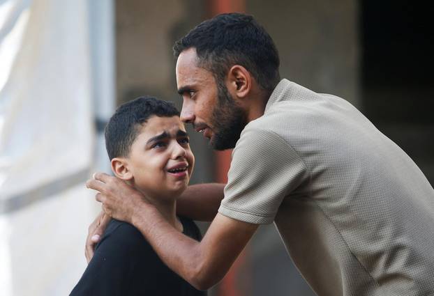 Aftermath of an Israeli airstrike on a house in Gaza City