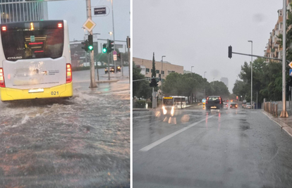 Nevrijeme pogodilo Split: Oluja rušila stabla, poplavljene ceste
