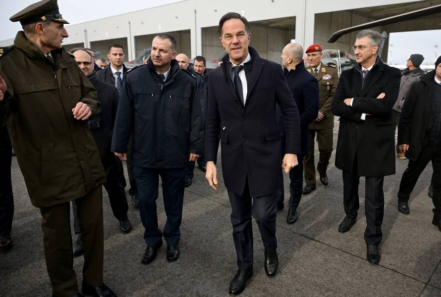 Zagreb: Dolazak glavnog tajnika NATO-a Marka Ruttea u Hrvatsku