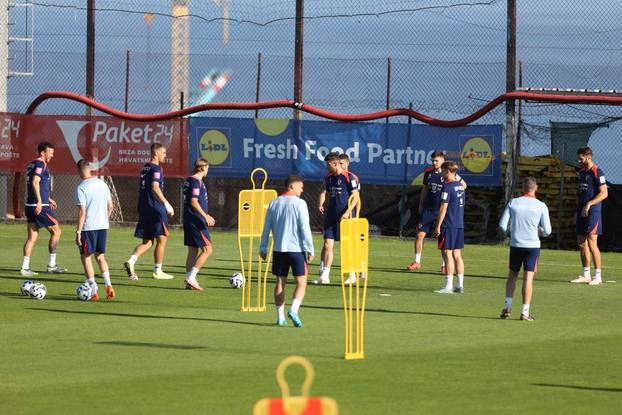 Rijeka: Nogometaši Hrvatske odradili trening na Rujevici
