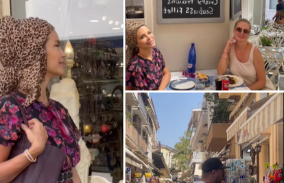 Pišek uživa u ljepotama Grčke: Na 41°C šeće u kratkoj haljinici i upečatljivom maramom na glavi