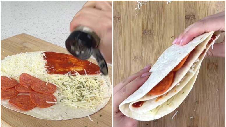 Napravite finu quesadillu u nekoliko sekundi: Podijelite ju na četvrtine, napunite i voila!