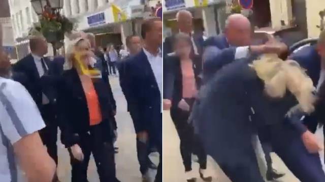 Muškarac je s dva sirova jaja pogodio Marine Le Pen (VIDEO)
