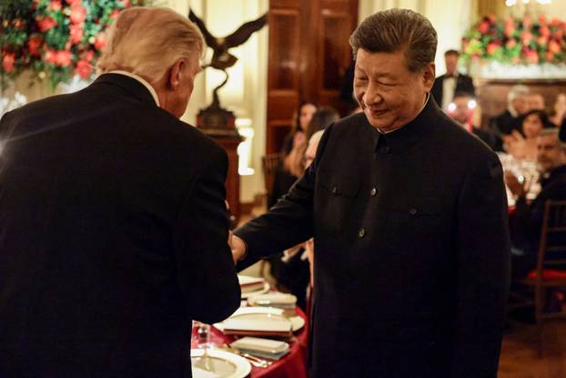 US President Donald Trump hosts state dinner for China's President Xi Jinping at the White House in Washington, D.C.