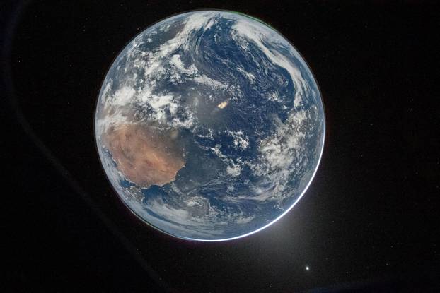 FILE PHOTO: A view of Earth taken by NASA astronaut and Artemis II Commander Reid Wiseman