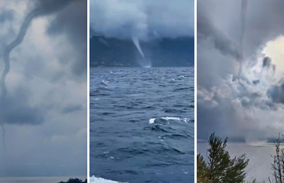 VIDEO Niz pijavica u Dalmaciji: Kod Omiša se približila obali!