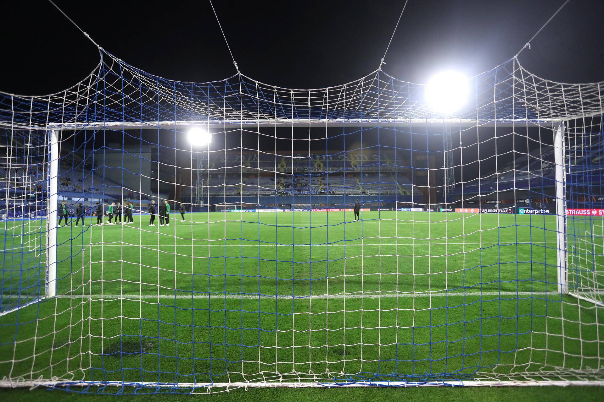 Zagreb: Stadion u Maksimiru prije utakmice GNK Dinamo - Rapid 