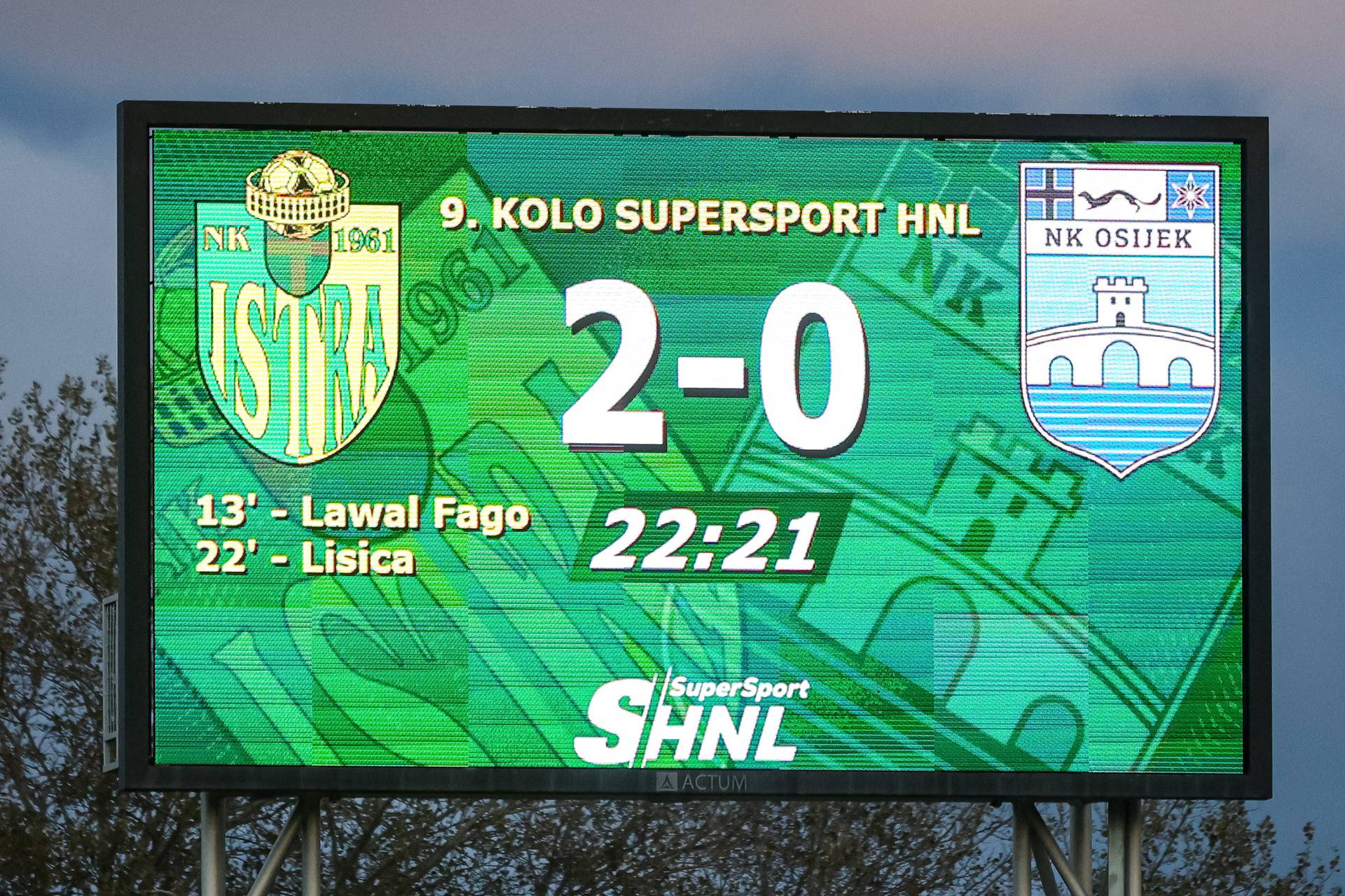 Pula: 9. kolo SuperSport HNL, Istra 1961 - Osijek