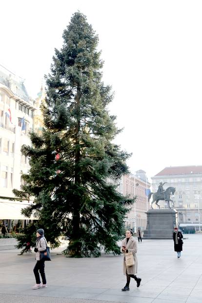 FOTO Pripreme za Advent: Na Trgu u Zagrebu postavili jelku