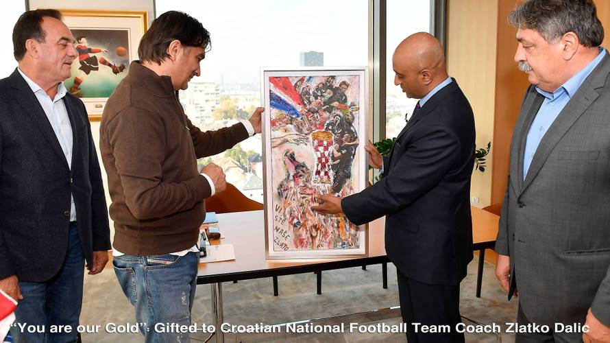 Naslikao ju je: Kolinda dobila portret od veleposlanika Indije