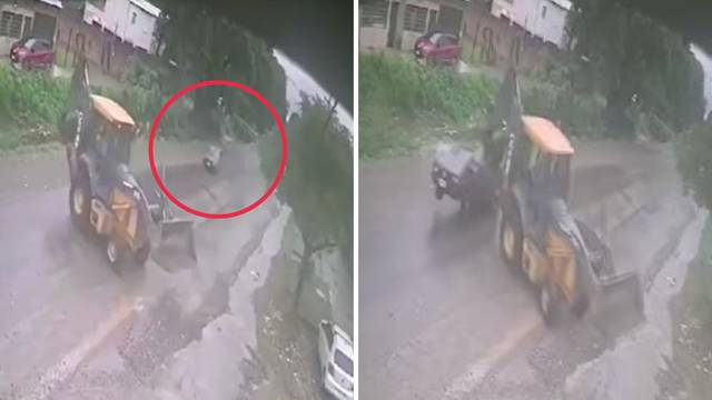 VIDEO Automobilom se zakucao u buldožer i prošao bez ozljeda: Pogledajte nevjerojatnu snimku