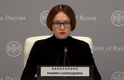 Guvernerka ruske banke poznata je po slanju poruka odjećom, pojavila se u crnini