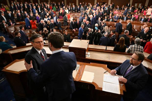 U.S. President Trump delivers a speech to a joint session of Congress