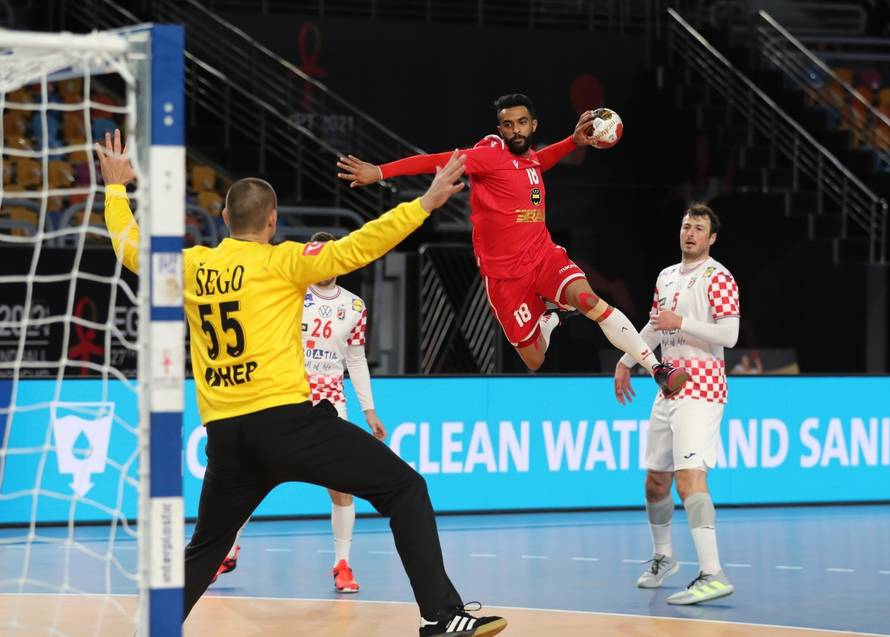 2021 IHF Handball World Championship - Main Round Group 2 - Croatia v Bahrain
