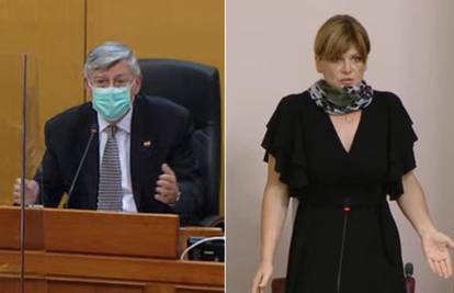 Krišto opet bez maske u Saboru, posvađala se s Reinerom