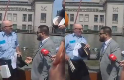 VIDEO Muškarac transparentom u Haagu daje podršku Ratku Mladiću: 'Ovo je sud nepravde'