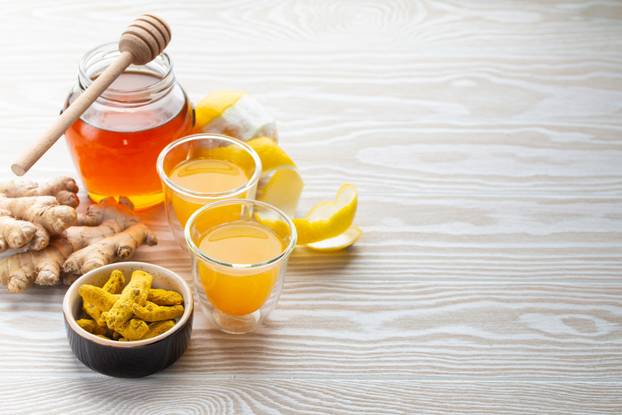Turmeric lemon honey beverage