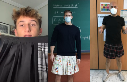 Španjolski učitelji u suknjama: Podržali su učenika koji je zbog toga izbačen iz škole