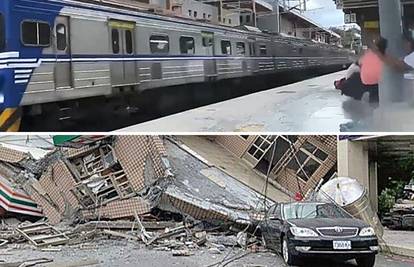 Pogledajte strašne snimke potresa na Tajvanu: Vlak se trese kao da je od papira!