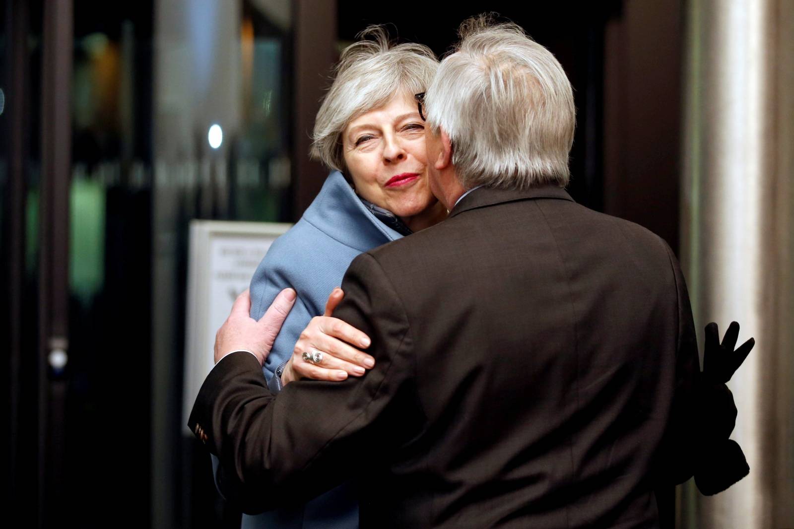 British Prime Minister Theresa May meets with European Commission President Jean-Claude Juncker in Strasbourg