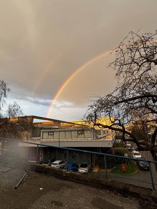 FOTO Prekrasni prizori na nebu iznad Zagreba: Pogledajte fotografije dvostruke duge