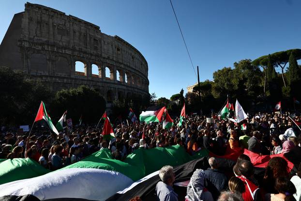 National protest for Gaza, in Rome