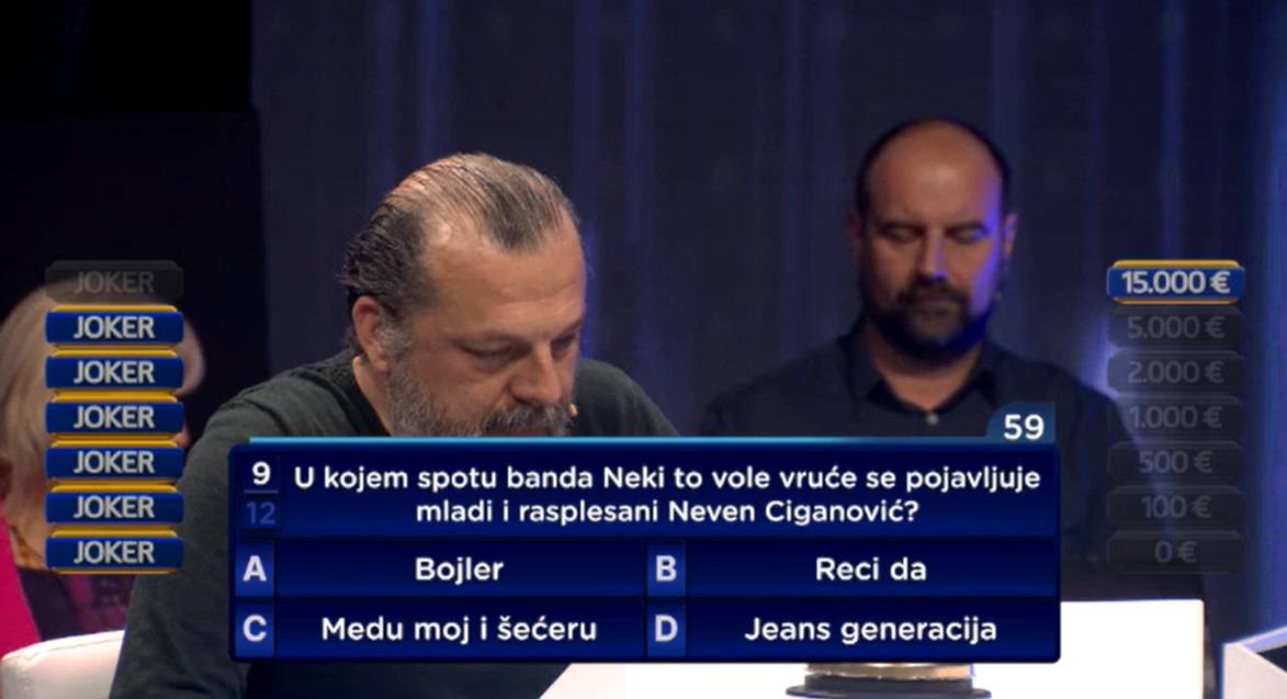 Iskusni kvizaš Lovro nije uspio odgovoriti na pitanje o Miši Kovaču: Kući otišao s 1000 eura