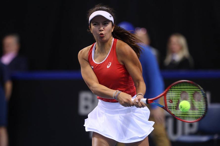 Rijeka: Billie Jean King Cup teniski turnir, dvoboj tenisačica Hrvatske i Njemačke, Marčink/Niemeier