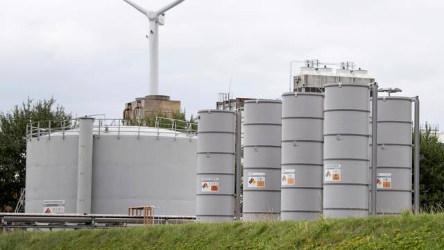 FILE PHOTO: General view of a facility of Dutch gas production company NAM in Farmsum