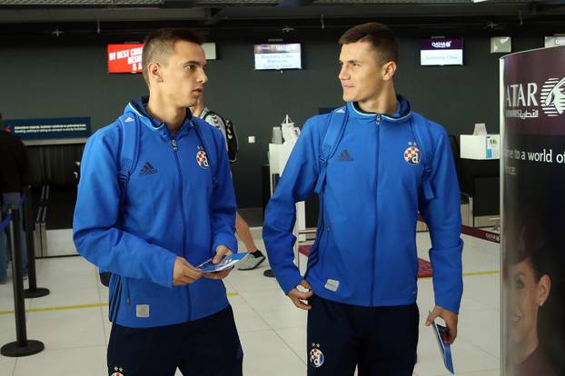 Zagreb: Odlazak nogometaša Dinama na uzvratni susret protiv Skenderbeua