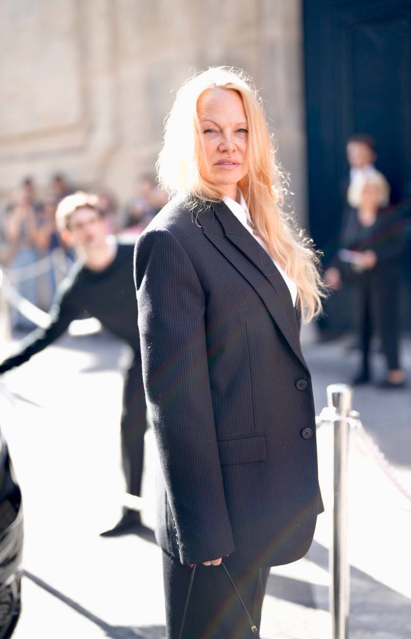 Pamela Anderson At Paris FW