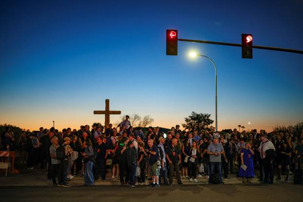Memorial service for slain conservative commentator Charlie Kirk, in Glendale