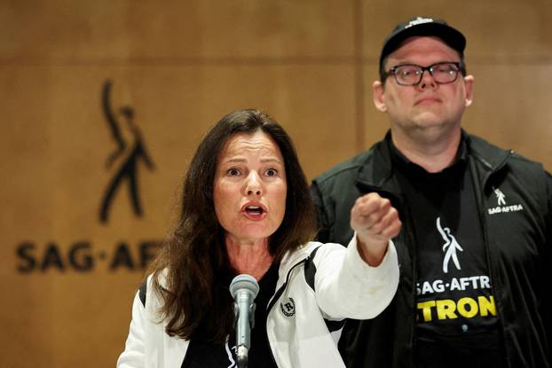 FILE PHOTO: SAG-AFTRA press conference in Los Angeles