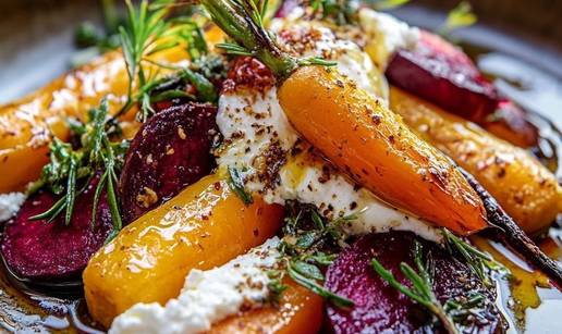 Rapsodija okusa: Salata od pečene cikle i mrkve s burratom