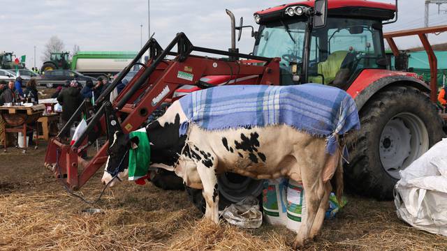 Italian farmers protest against rising costs and green rules, in Melegnano