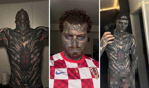 FOTO Gotovo cijelo tijelo prekrio je tetova&zcaron;ama, pozirao i u dresu Hrvatske. 'Ja sam Balkanac!'