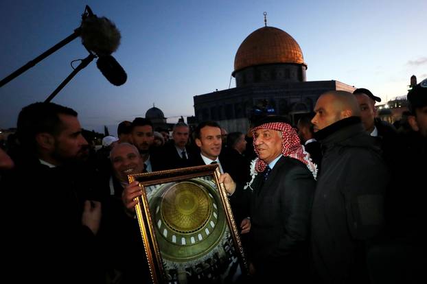 French President Emmanuel Macron visits al-Aqsa Mosque in Jerusalem