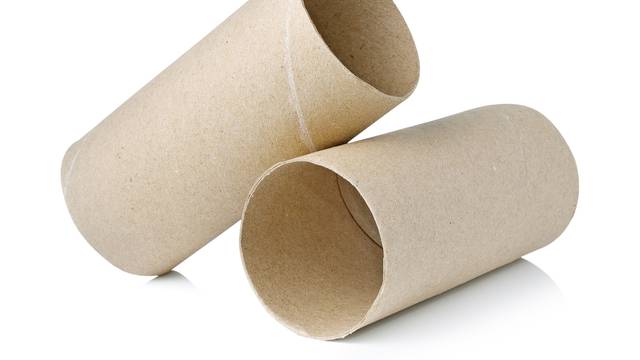 Paper roll of bathroom isolated on white background