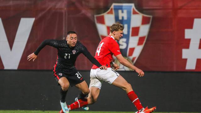 Pula:  Prijateljska nogometna utakmica U21 između reprezentacija Hrvatske i Austrije