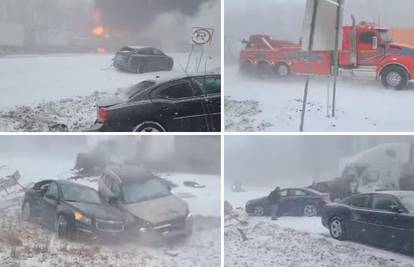 Krš i lom u SAD-u: Više od 50 vozila u lančanom sudaru, izbili požari, desetak je ozlijeđenih