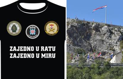 HOS-ovci u Knin idu u majicama na kojima je pozdrav zbog kojeg je Milanović otišao iz Okučana