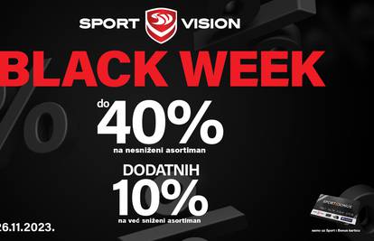 Black Week popusti - uhvatite do čak 40% popusta u Sportvision trgovinama!