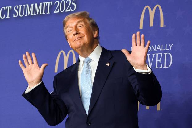 U.S. President Trump speaks at McDonald's Impact Summit